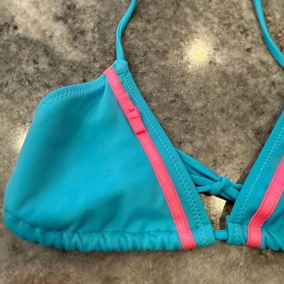 Skinny Dip Bikini Small Blue with Pink Bows - Picture 6 of 6